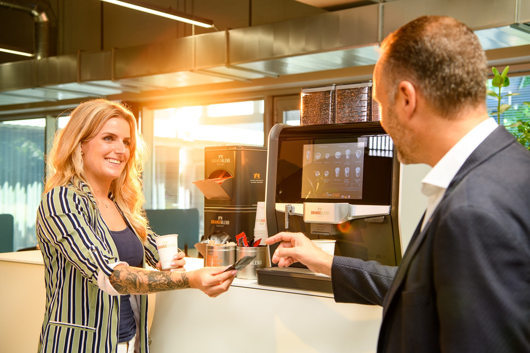 Lekkere koffie op het werk